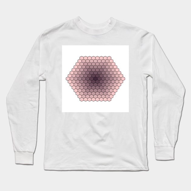 Honeycomb design in rose quartz and bodacious colour Long Sleeve T-Shirt by DavidASmith